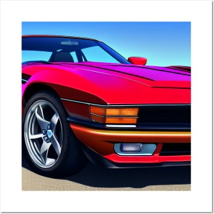 Retro Classic Sports Car Posters and Art